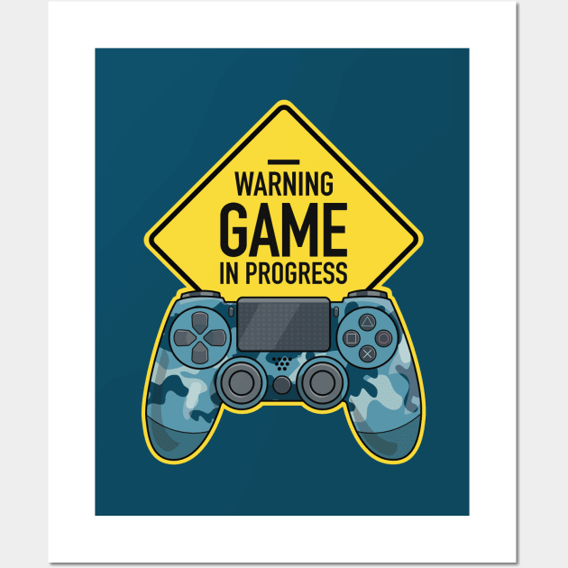 Warning Game in Progress Wall Art by Hixon House